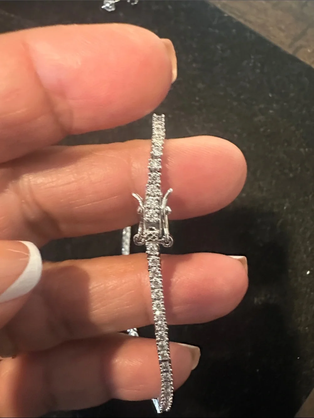 Classic Silver Tennis Bracelet with Moissanite Diamonds - Women's Jewelry